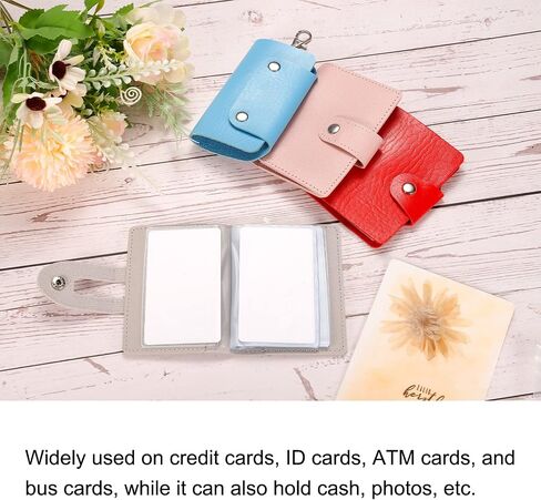 PATIKIL Credit Card Holder, 1 Pack Slim Wallet PU Leather Purse Business Cards Storage Organizer Protector with 12 Card Slots, Blue in Kuwait