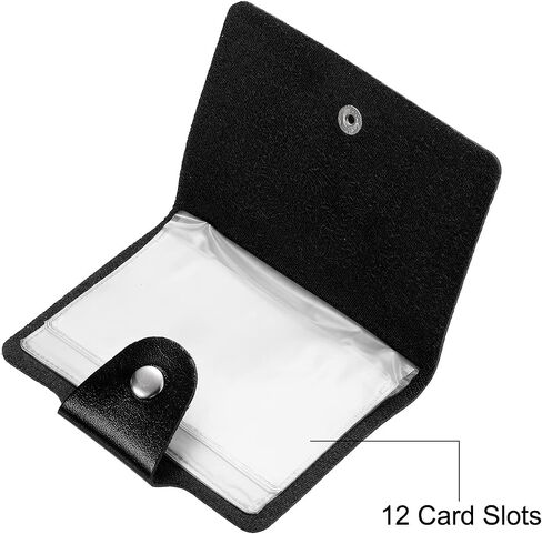 PATIKIL Credit Card Holder, 1 Pack Slim Wallet PU Leather Purse Business Cards Storage Organizer Protector with 12 Card Slots, Blue in Kuwait