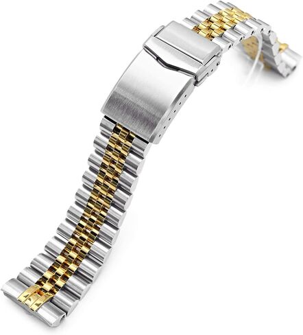 22mm IP Gold Center Watch Band for Seiko new Turtles SRP777 SRPC44, Super-J Louis 316L SS in Saudi Arabia
