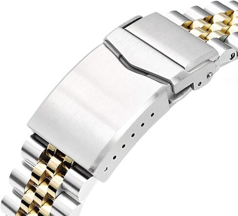 22mm IP Gold Center Watch Band for Seiko new Turtles SRP777 SRPC44, Super-J Louis 316L SS in Saudi Arabia