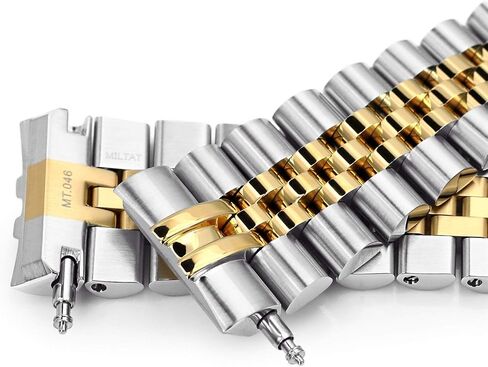 22mm IP Gold Center Watch Band for Seiko new Turtles SRP777 SRPC44, Super-J Louis 316L SS in Saudi Arabia