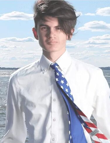 رالف مارلين ربطة عنق للرجال بتصميم علم نجوم الولايات المتحدة الامريكية بتصميم مخطط للتصويت ترامب الجمهوري | احمر وابيض وازرق | ربطة عنق متعددة الالوان، مقاس واحد, متعدد الألوان, One Size in Kuwait