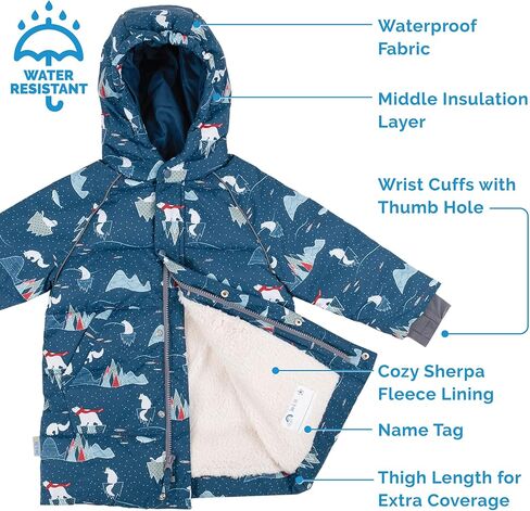 سترة ثلج دافئة مقاومة للماء من جان آند جول مع عازل للأطفال in Kuwait