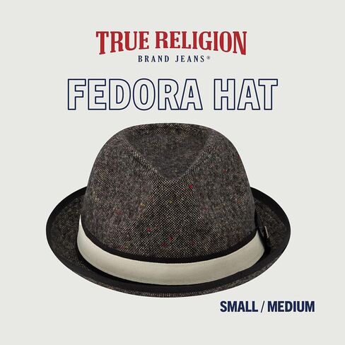 True Religion Fedora Hat, Wide Brim Fedora Fashion Hat in Kuwait