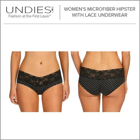 ملابس داخلية نسائية ضيقة من الألياف الدقيقة مع دانتيل من Undies.com in Kuwait