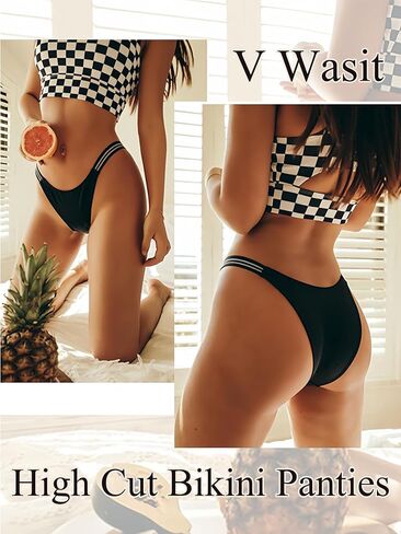 Buankoxy Women's String Bikini Panties Sexy Low Rise underwear 6 Pack in Kuwait
