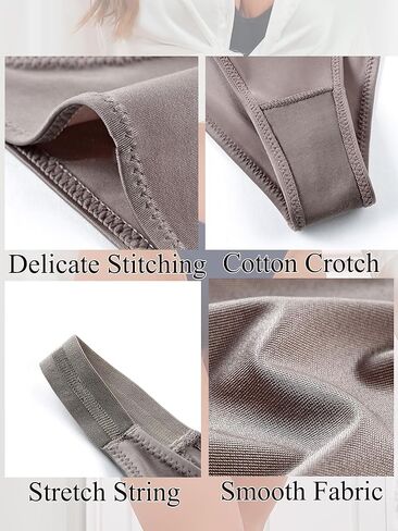 Buankoxy Women's String Bikini Panties Sexy Low Rise underwear 6 Pack in Kuwait