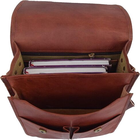 11x9 inches Genuine Leather Messenger Shoulder Bag Unisex CrossBody Sling Vertical Bag in Saudi Arabia