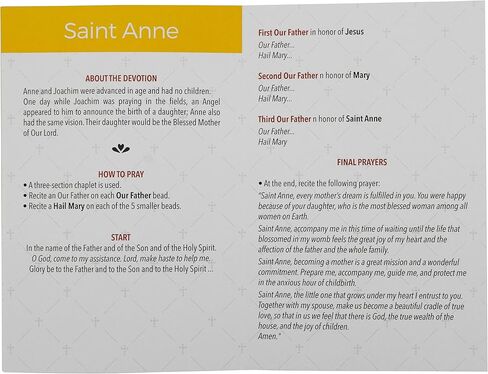 مجموعة الصلاة المتفانلة من سانت آن | خرز زجاجي أزرق على شكل بيضة روبن | يتضمن التعليمات والمعلومات | هدية كاثوليكية رائعة للتواصل الأول والتأكيد | صنع في إيطاليا in Kuwait