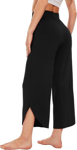 WiWi Viscose from Bamboo Pajama Bottoms Wide Leg Capri Pj Pants for Women Soft Lounge High Waist Cool Sweatpants S-XXL in Saudi Arabia