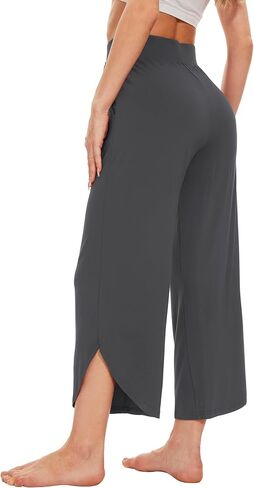 WiWi Viscose from Bamboo Pajama Bottoms Wide Leg Capri Pj Pants for Women Soft Lounge High Waist Cool Sweatpants S-XXL in Saudi Arabia