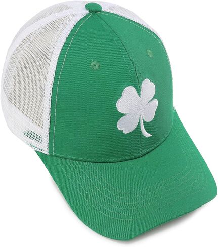 St Patricks Day Hat Clover Trucker Hat Green Shamrock Baseball Cap Irish Hats Saint Patty’s Hat St. Patrick Accessories in Saudi Arabia