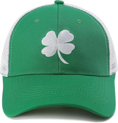 St Patricks Day Hat Clover Trucker Hat Green Shamrock Baseball Cap Irish Hats Saint Patty’s Hat St. Patrick Accessories in Saudi Arabia