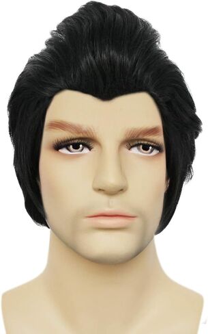 شعر مستعار صناعي طويل مموج طبيعي للرجال بلون اسود in Kuwait