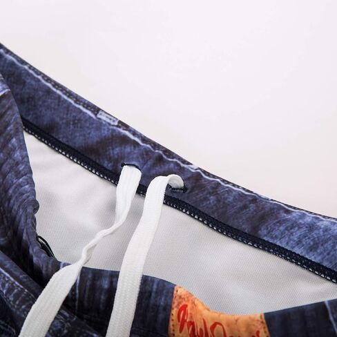PJ PAUL JONES Men's Swim Trunks Denim Print Beach Swimwear Swimsuit Bikini Briefs in Saudi Arabia