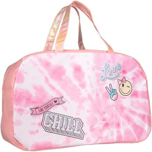 شنطة دفل للبنات من بينك تاي داي للرقص او السفر او الرياضة او الجمباز - 18 × 7 × 12 انش، متعددة الالوان، Dfa11289 in Kuwait