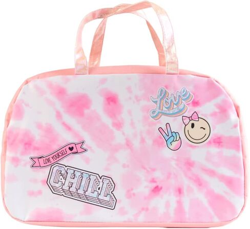 شنطة دفل للبنات من بينك تاي داي للرقص او السفر او الرياضة او الجمباز - 18 × 7 × 12 انش، متعددة الالوان، Dfa11289 in Kuwait