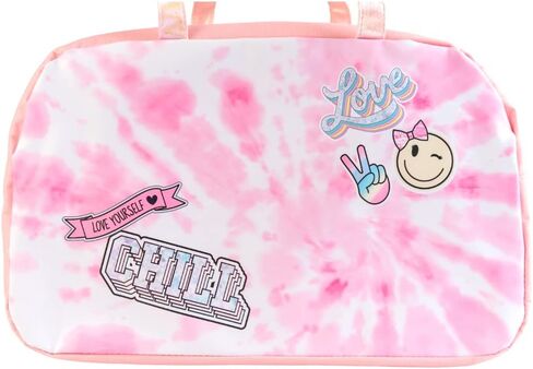 شنطة دفل للبنات من بينك تاي داي للرقص او السفر او الرياضة او الجمباز - 18 × 7 × 12 انش، متعددة الالوان، Dfa11289 in Kuwait