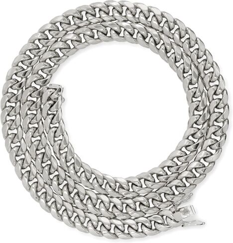 Nuragold 10k White Gold 7.5mm Miami Cuban Link Chain Bracelet, Mens Jewelry Box Clasp 7" 7.5" 8" 8.5" 9" in Saudi Arabia