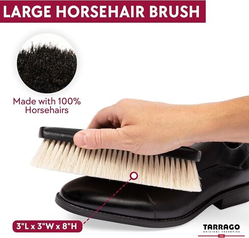 Tarrago Neutral Shoe Cream Kit with Polishing Brush, Applicator Brush and Shine Cloth in Kuwait