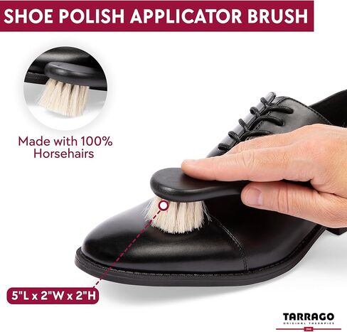 Tarrago Neutral Shoe Cream Kit with Polishing Brush, Applicator Brush and Shine Cloth in Kuwait