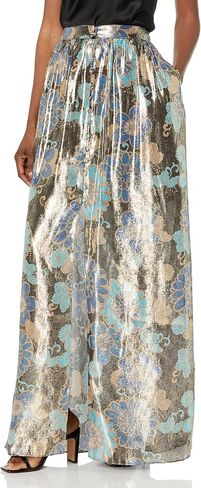Trina Turk Women's Printed Metallic Silk Maxi Skirt in Saudi Arabia