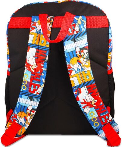 Sonic the Hedgehog Backpack for Boys 4-6 - Bundle with 16" Sonic Backpack Plus Water Bottle, Stickers, More | Sonic Backpack Set in Saudi Arabia