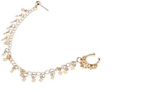 Vcagirest حلقات الأنف سلسلة هوب حلقة الحاجز وهمية غير ثقب حلقات الأنف مع سلسلة الأنف إلى الأذن سلسلة للنساء المراهقات والفتيات in Kuwait