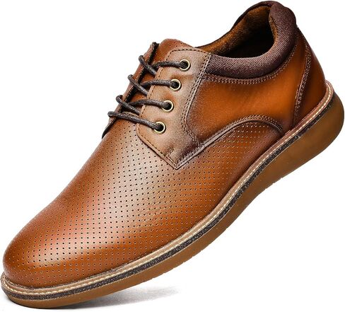 Arkbird Mens Casual Dress Shoes Mens Dress Sneakers Leather Shoes Business Casual Shoes Men Brown Shoes in Saudi Arabia