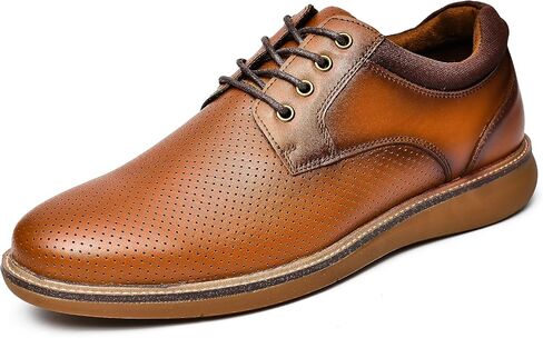 Arkbird Mens Casual Dress Shoes Mens Dress Sneakers Leather Shoes Business Casual Shoes Men Brown Shoes in Saudi Arabia