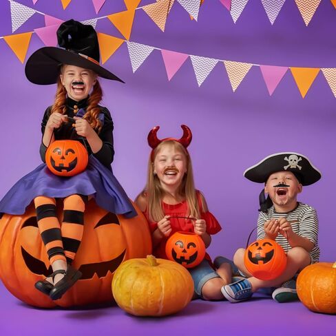 6 قطع من الشوارب المزيفة ذاتية اللصق، مجموعة شوارب مزيفة ملونة واقعية للحفلات، لحية مزيفة ومضحكة ومشعرة للأطفال والكبار in Kuwait