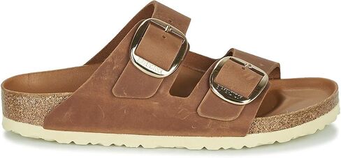 Birkenstock Women's Open Toe Sandals, Brown Cognac Hex Cognac Cognac Hex Cognac, 8.5 Narrow in Saudi Arabia