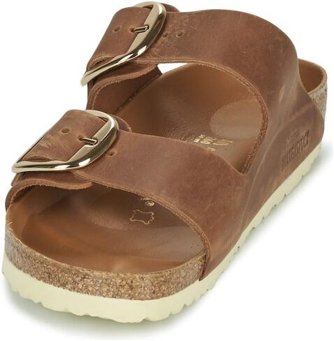 Birkenstock Women's Open Toe Sandals, Brown Cognac Hex Cognac Cognac Hex Cognac, 8.5 Narrow in Saudi Arabia