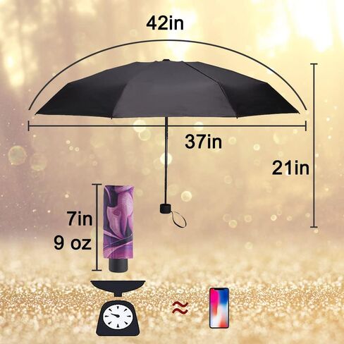 Allfourior Small Mini Compact Travel Umbrella 8 Ribs Lightweight Portable Parasol Sun&Rain Pocket Umbrellas in Saudi Arabia
