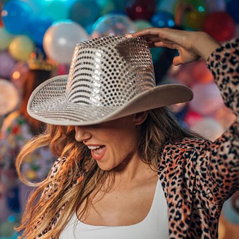 ديسكو قبعة رعاة البقر للنساء ديسكو الكرة قبعة رعاة البقر ديسكو راعية البقر قبعة المرأة بريق الفضاء قبعة رعاة البقر سباركلي قبعة رعاة البقر الترتر ديسكو قبعة ديسكو الكرة قبعة للنساء الفتيات راعية البقر زي الملحقات in Kuwait