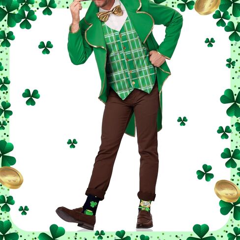 St Patrick's Day Socks for Women Men Good Luck Crew Sock Adult Youth Irish Gifts Green Apparel in Saudi Arabia