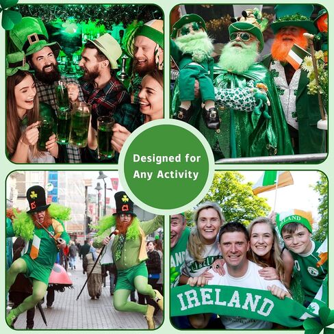 St Patrick's Day Socks for Women Men Good Luck Crew Sock Adult Youth Irish Gifts Green Apparel in Saudi Arabia
