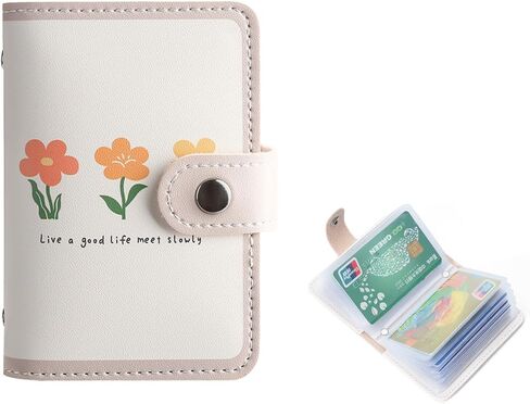 Credit Card Holder Business Card Organizer, Soft Leather Case Wallet Bag Holder with 20 Card Credit Card Protector for Managing Your Different Cards to Prevent Loss or Damage (Cherry Bear) in Saudi Arabia