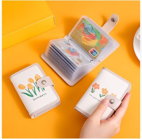 Credit Card Holder Business Card Organizer, Soft Leather Case Wallet Bag Holder with 20 Card Credit Card Protector for Managing Your Different Cards to Prevent Loss or Damage (Cherry Bear) in Saudi Arabia