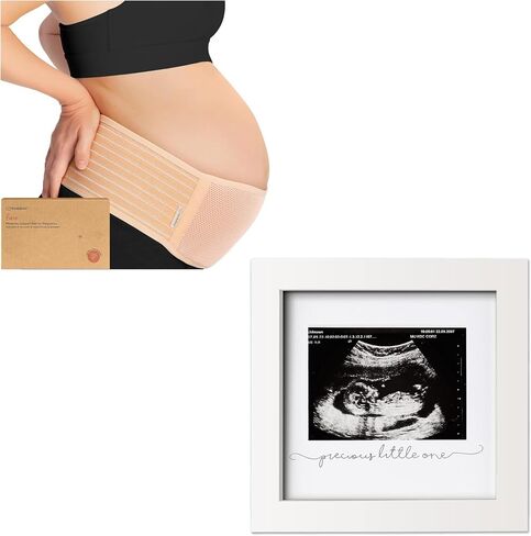 KeaBabies Maternity Belly Band for Pregnancy & Baby Sonogram Picture Frame Soft & Breathable Pregnancy Belly Support Belt - Modern Ultrasound Frame for Mom to Be - Pelvic Support Bands - Tummy Band in Saudi Arabia