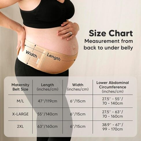 KeaBabies Maternity Belly Band for Pregnancy & Baby Sonogram Picture Frame Soft & Breathable Pregnancy Belly Support Belt - Modern Ultrasound Frame for Mom to Be - Pelvic Support Bands - Tummy Band in Saudi Arabia