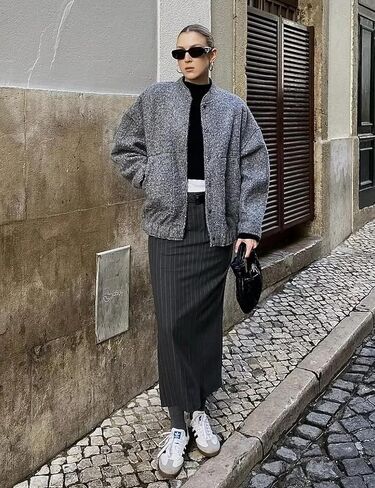 جاكيت نسائي من مزيج الصوف من Lentta مقاس كبير كاجوال بأزرار سفلية مع جيوب 2023 in Kuwait