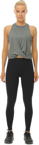 icyzone Racerback Workout Tank Tops for Women, High Neck Athletic Gym Running Yoga Crop Tops in Saudi Arabia