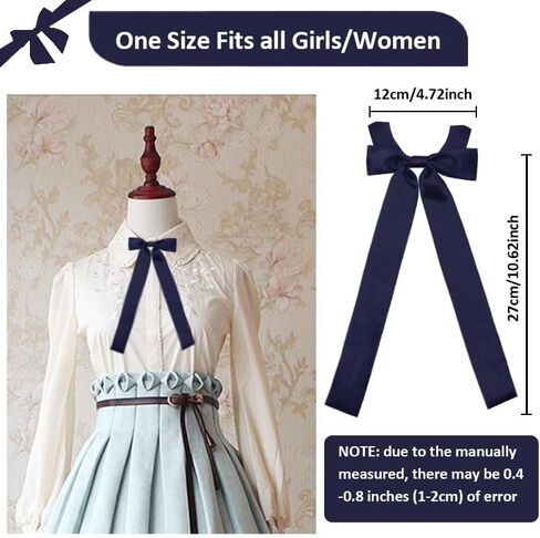 Mantieqingway Bow Ties for Women Pre-tied Adjustable Ribbon Girls Bowtie Uniform, School, Wedding, Cosplay, T-shirt Accessory in Saudi Arabia