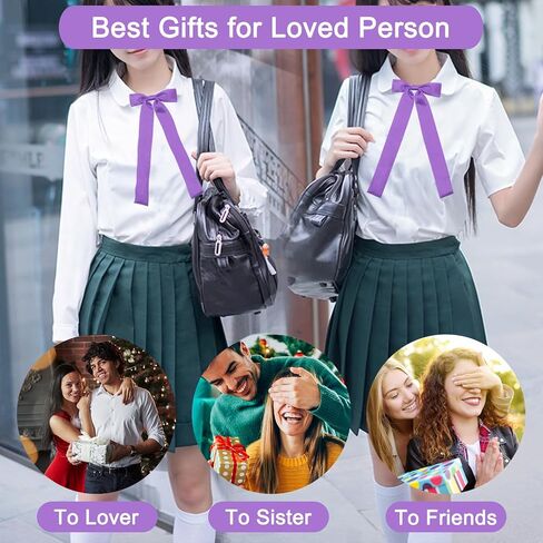 Mantieqingway Bow Ties for Women Pre-tied Adjustable Ribbon Girls Bowtie Uniform, School, Wedding, Cosplay, T-shirt Accessory in Kuwait