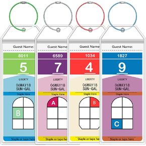 Cruise Luggage Tags for Royal Caribbean & Celebrity Cruise Essentials in 2024-2025 (4 Pack)