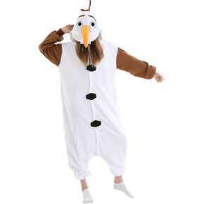 Adult Onesie Olaf Costume Animal One Piece Pajamas Halloween Homewear Jumpsuit Women Unisex Sleepwear