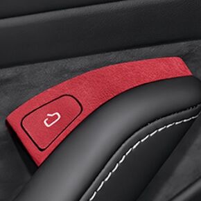 4PCS Door Open Button Stickers Compatible with Tesla Model 3 Model Y (2021-2024) Suede Sticker Wrap Decor Interior Accessories Door Lock Switch Trim Decorations Stickers (Blue)