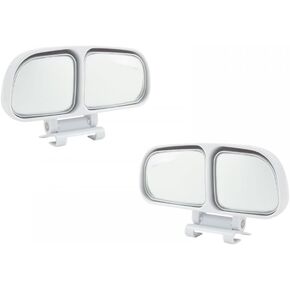2PCS Blind Spot Mirrors, Dual Lens Rearview Auxiliary Mirrors Clip On Wide Angle Convex Mirrors for Car Truck SUV