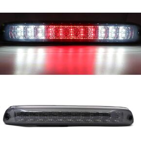LED Third 3rd Brake Cargo Light Assembly Fit for Chevy 2004-2012 Colorado/GMC Canyon 2004-2012, Rear Roof Center High Mount Stop Light Replacement (Chrome Housing Smoke Lens)
